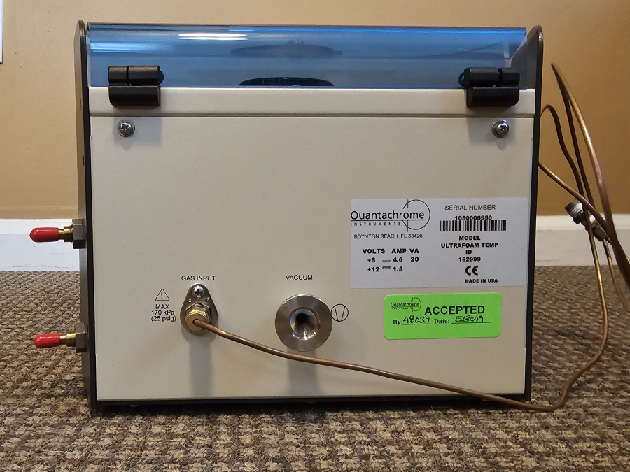 Quantachrome UltraPYC 1200e Ultrafoam Volume Density Analyzer; SN:1050006950, photo 15 of 21