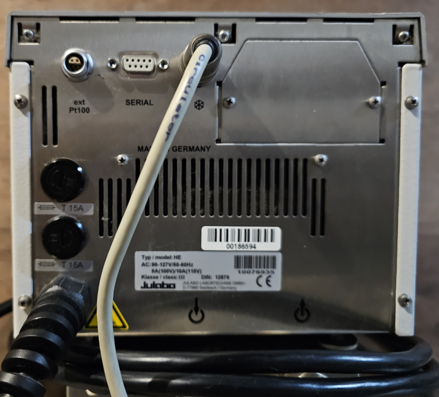 Julabo F32 HE Refrigerated/Heating Water Bath Chiller; SN:10076935/00176191, photo 7 of 29