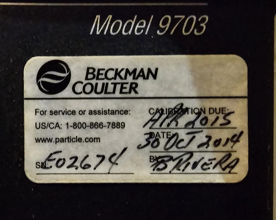 HIAC Royco 9703 Liquid Particle Counting System; SN:E02674, photo 5 of 16