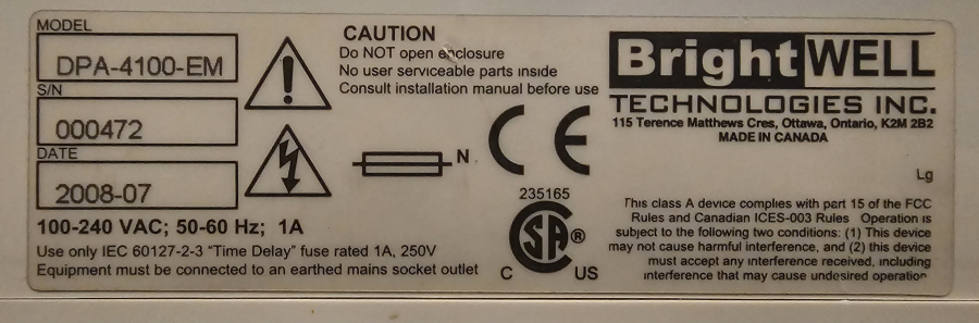 BrightWell DPA-4100-EM Controller, photo 5 of 12