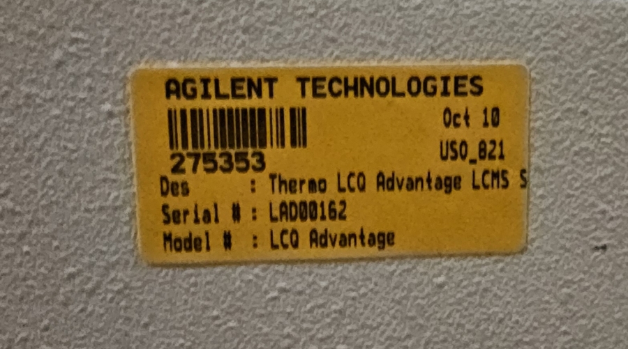 Thermo Scientific Finnigan LCQ Advantage Mass Spectrometer; SN:LAD00162, photo 18 of 19