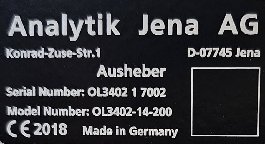 Analytik Jena CyBio Active MALDI Dryer; OL3402-14-200; 304444 10 0011;  SN:0011/14, photo 24 of 26