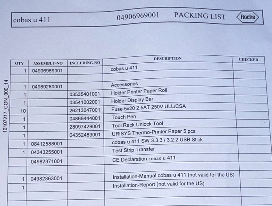 Roche Cobas U411 Semiautomated Urinalysis System Including Contents of Inventory Sheet [New In Box]; SN:14846., photo 2 of 10
