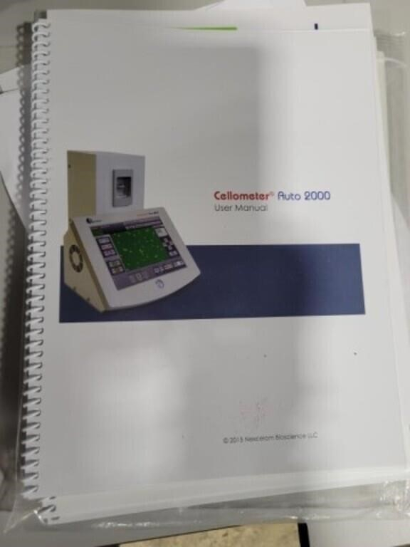 Nexcelom Bioscience Cellometer Auto 2000 Series Cell Profiler With Dongle Key and Manual; SN:140529001, photo 6 of 6
