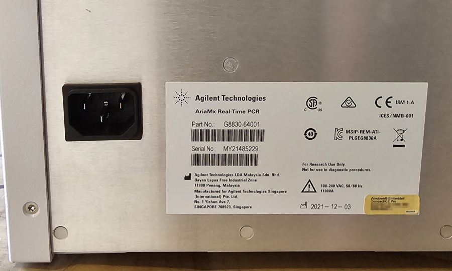 2021 Agilent G8830A AriaMx Real-Time qRT-PCR System; SN:MY21485229, photo 24 of 27