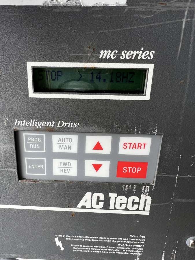 White AC Tech M1110SC Intelligent Drive, Baldor CWDM3543 Motor, Watson Marlow Peristaltic Pump Heads and cart; SN:032050908, photo 4 of 18