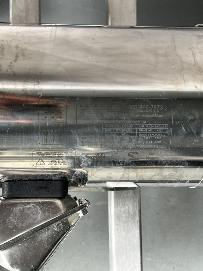 Stainless Sterling XH0202PHA-1 Motor Tri-Clover SS Centrifugal Pump Head & SS Cart, photo 11 of 11