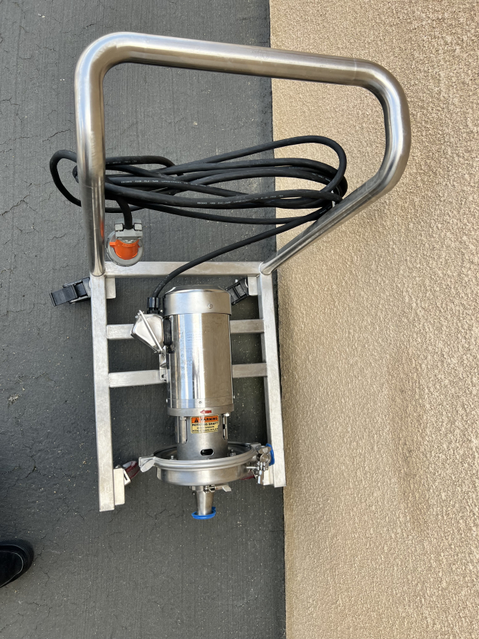 Stainless Sterling XH0202PHA-1 Motor Tri-Clover SS Centrifugal Pump Head & SS Cart, photo 1 of 11
