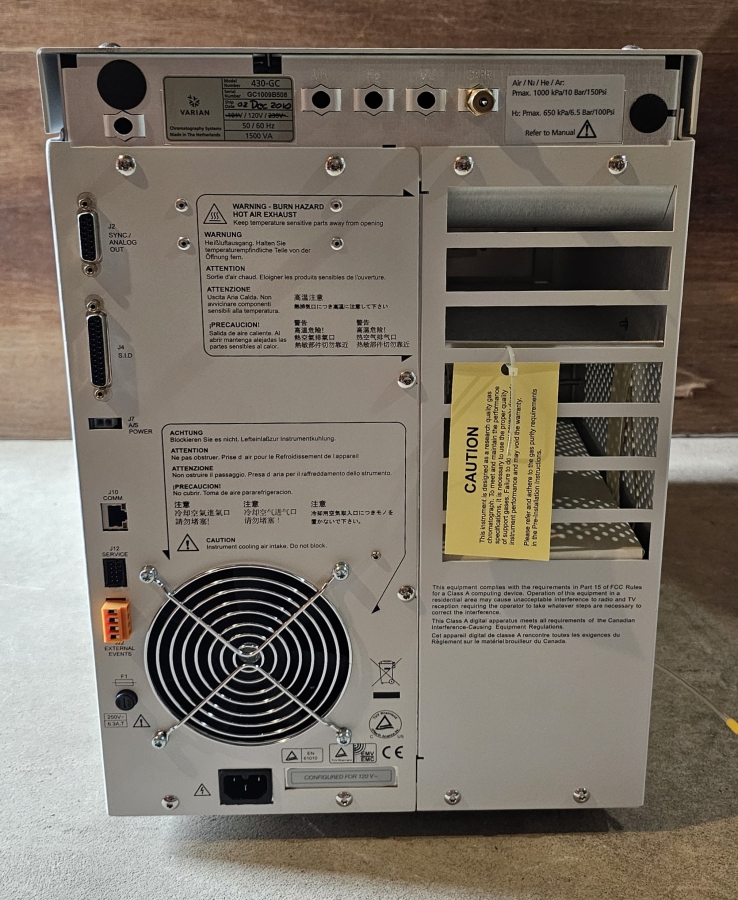 Varian 430-GC Gas Chromatograph; S/N GC05042015, photo 31 of 39