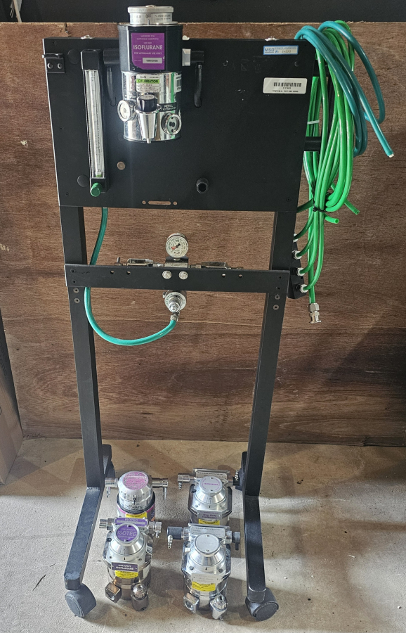 VetEquip Rolling Veterinary Isoflurane Vaporizer Cart + Manifold + Tubing, photo 12 of 18