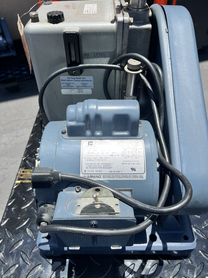 Welch 1402N Chemstar Duo-Seal Belt-Driven Vacuum Pump + C63JXGZP Motor, pumps 2, 3, photo 2 of 6