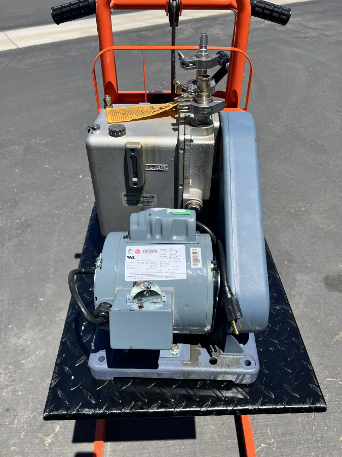 Welch 1402N Chemstar Duo-Seal Belt-Driven Vacuum Pump + C63JXGZP Motor pump 9, photo 4 of 7