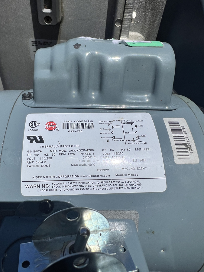 Welch 1402N Chemstar Duo-Seal Belt-Driven Vacuum Pump + C63JXGZP Motor pump 9, photo 6 of 7