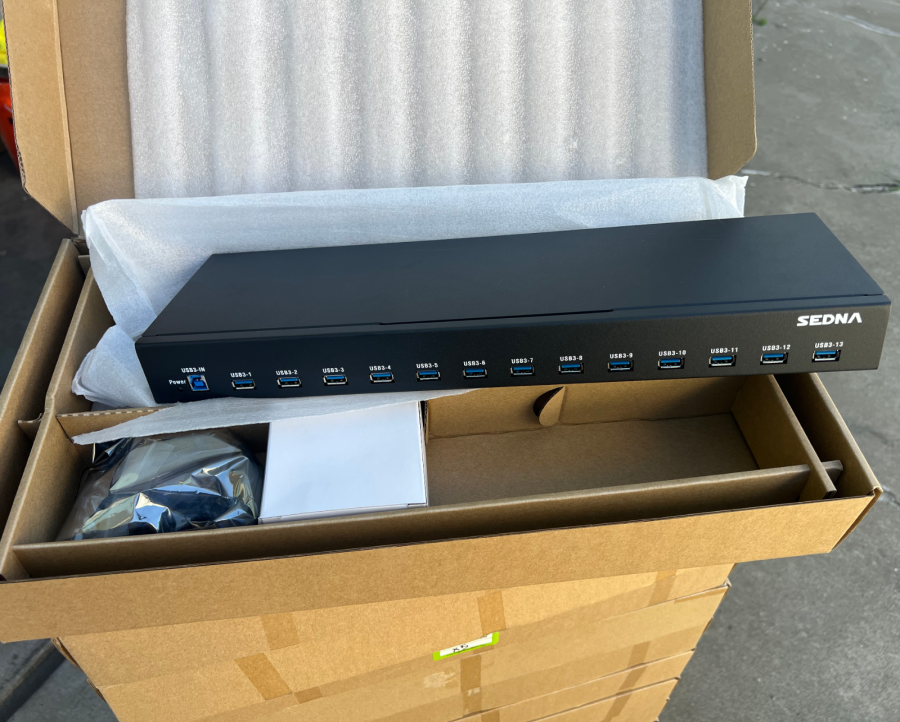 Sedna RM-19-USB3-HUB-13-A 13 Port USB 3.1 Gen I Hubs (5Gbps) - 19 Inch 1U Rackmount NEW IN BOX, photo 1 of 1