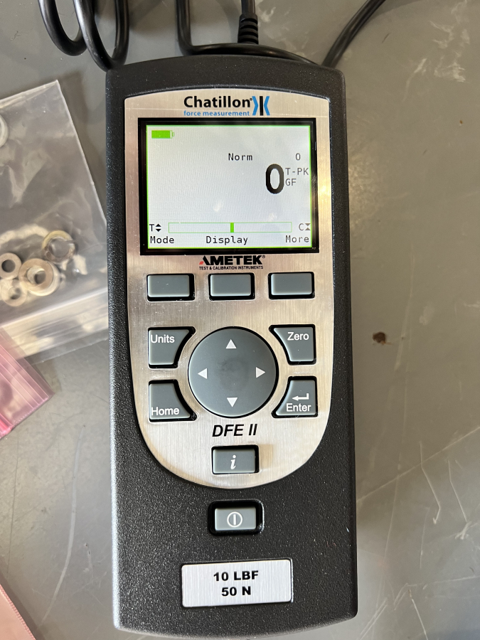 Ametek Chatillon DFE II Digital Force Gauge with Case SN:T18803, photo 8 of 12