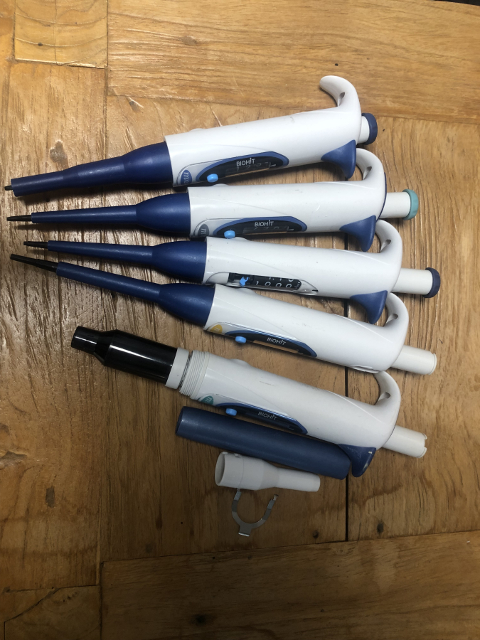 Biohit Single-Channel Pipettes lot of mLine m5000 m1000 m20 m10 + Parts, photo 1 of 7