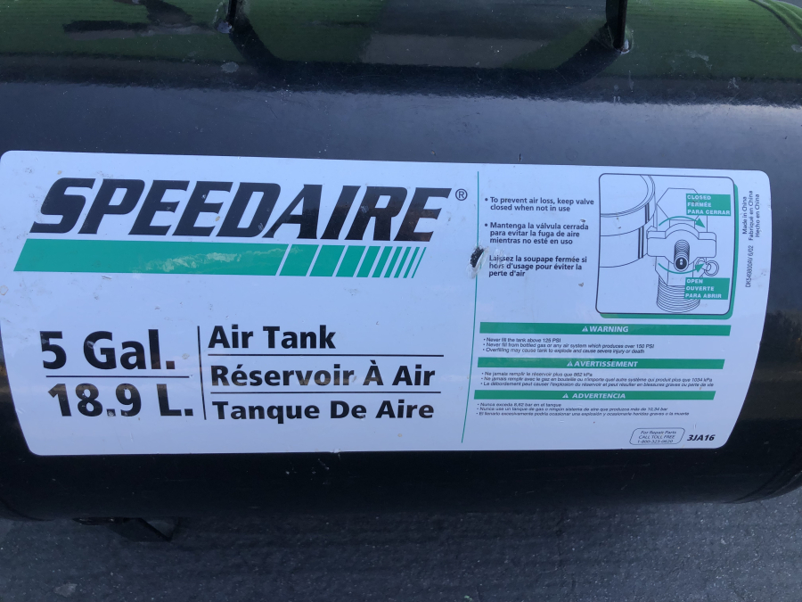 Speedaire 5 Gal. Air Tank 3JA16 , photo 4 of 6