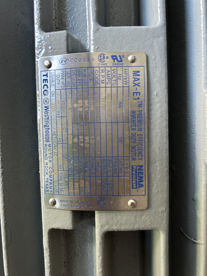 Teco Westinghouse MAX-E1 EP0404 AEHH8N 324T 40 HP Severe Duty Motor 40HP, photo 1 of 10