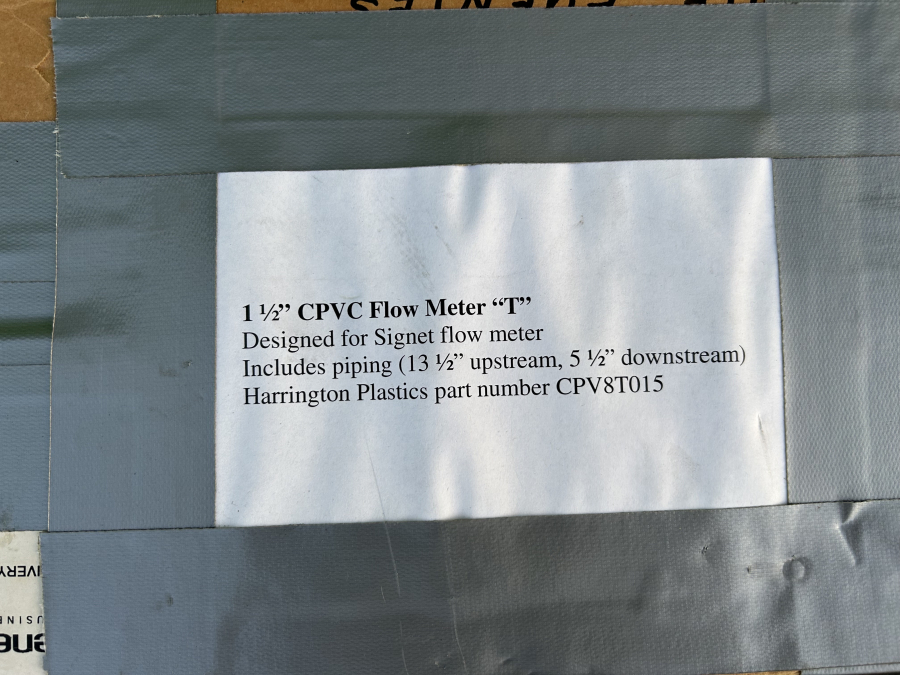 1 1/2" CPVC Flow Meter "T" for Signet Flow Meter + Piping CPV8T015, photo 2 of 2
