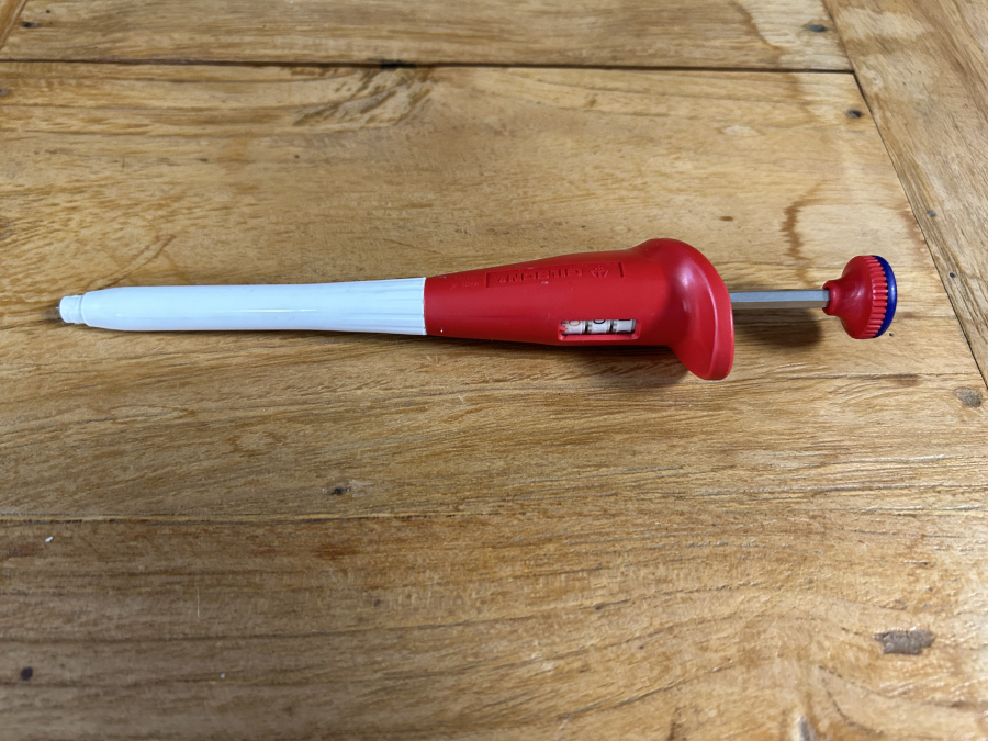 Gilson Microman M10 1-10 uL Red Single-Channel Positive Pos-D Pipette, photo 2 of 3