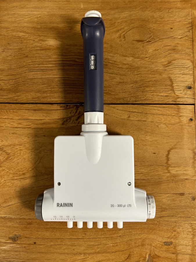 Rainin Pipet-Lite L300 20-300 uL LTS L-300 6-Channel Adjustable Spacer Pipette, photo 2 of 5
