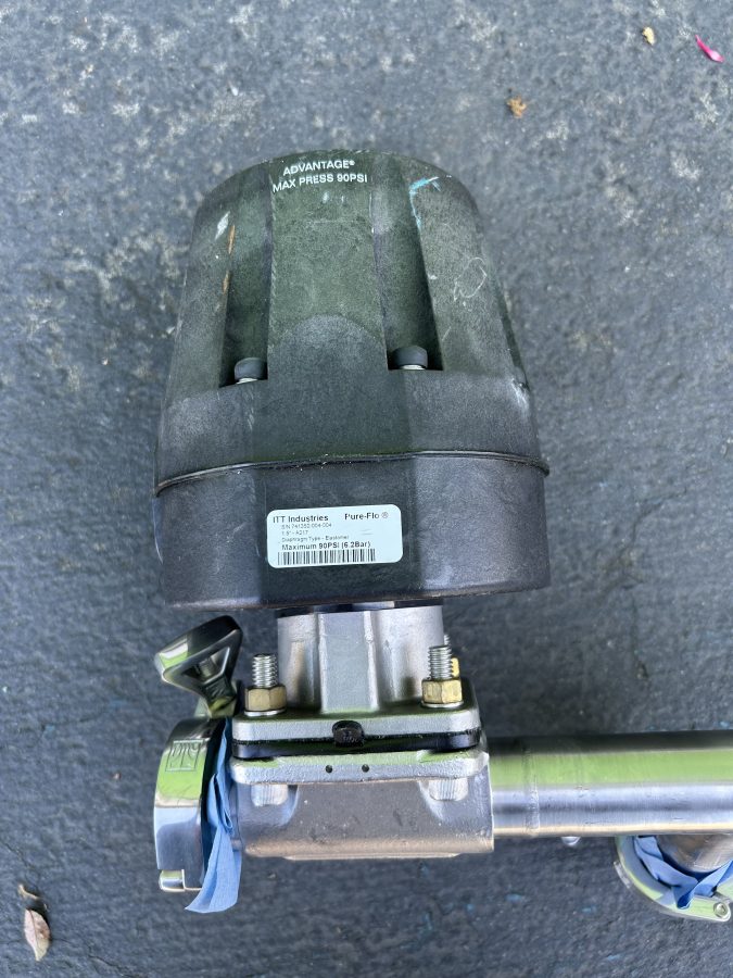 ITT Pure-Flo Elastromer 90PSI 15"-A217 6.2 BAR Sanitary Diaphragm Valve , photo 2 of 7