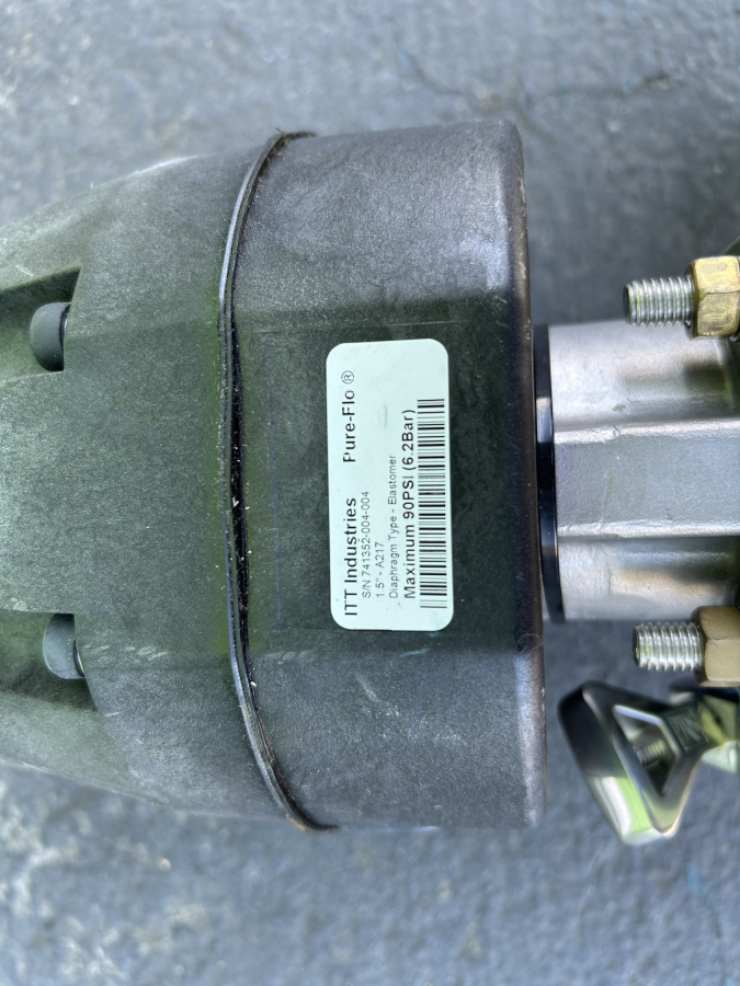 ITT Pure-Flo Elastromer 90PSI 15"-A217 6.2 BAR Sanitary Diaphragm Valve , photo 3 of 7