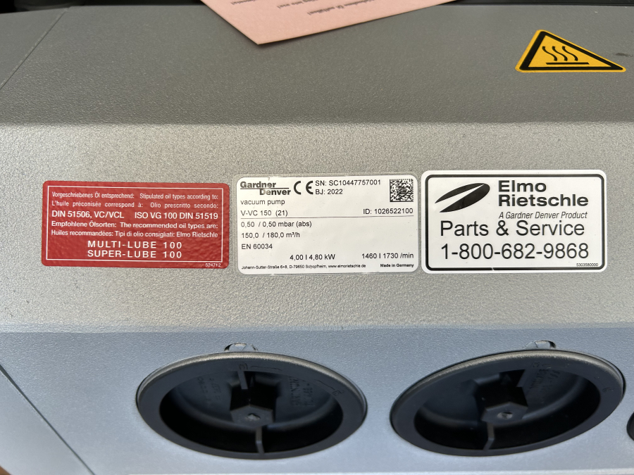 Elmo Rietschle V-VC 150 (21) 1026522100 Rotary Vane Vacuum Pump, photo 3 of 11
