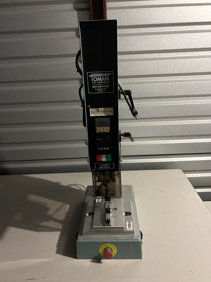 Toman ThermoSonics TAS 2020 Thermoplastic Heat Staking Thermal Assembly Press System 989, photo 1 of 17