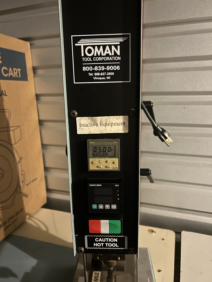 Toman ThermoSonics TAS 2020 Thermoplastic Heat Staking Thermal Assembly Press System 989, photo 17 of 17