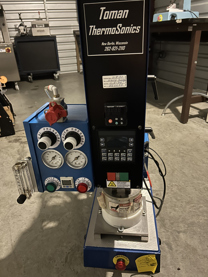 Toman ThermoSonics TAS 2020 Thermoplastic Heat Staking Thermal Assembly Press System, photo 8 of 10