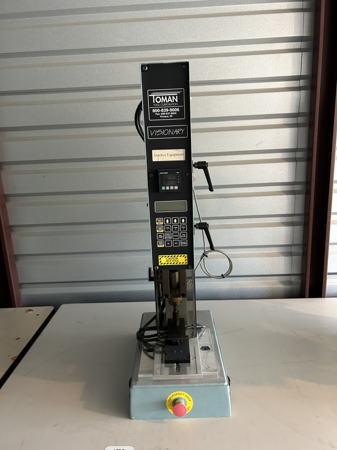 Toman ThermoSonics TAS 2020 Thermoplastic Heat Staking Thermal Assembly Press System 988, photo 1 of 14