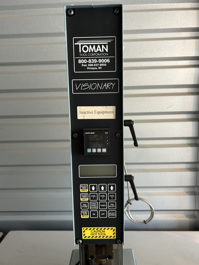 Toman ThermoSonics TAS 2020 Thermoplastic Heat Staking Thermal Assembly Press System 988, photo 2 of 14
