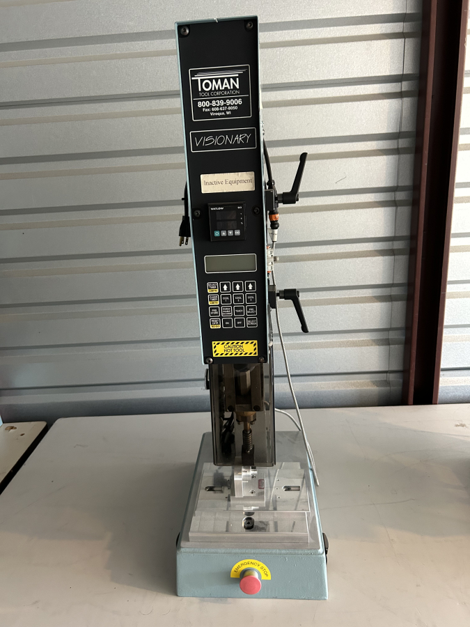 Toman ThermoSonics TAS 2020 Thermoplastic Heat Staking Thermal Assembly Press System 986, photo 1 of 13