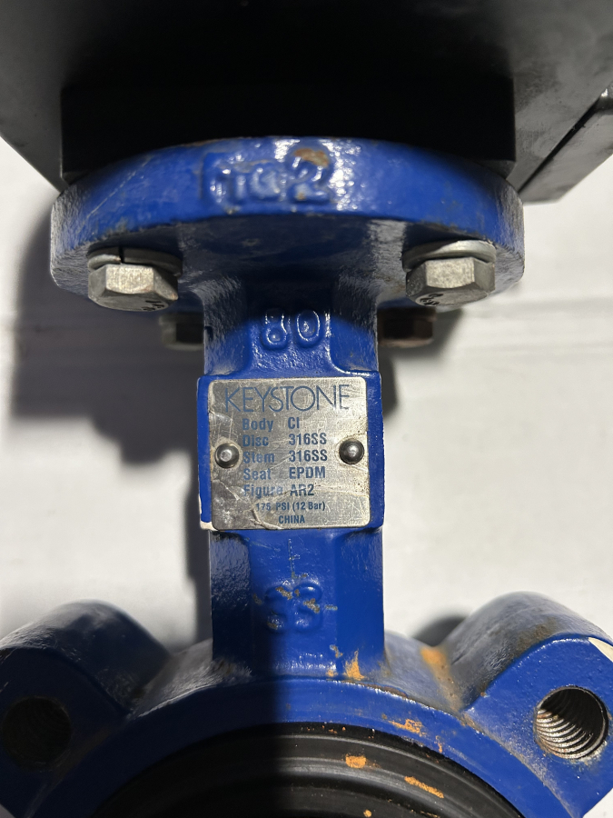Morin MRP-014U-K-S080 Pneumatic Rack & Pinion Actuator 120 PSI + Keystone AR2 Valve, photo 5 of 6
