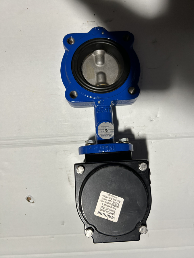 Grinnell Flow Control Pneumatic Rack & Pinion Actuator GRP-004U-K-S060 + Series 8000 Butterfly Valve LC-8271-7 Size 3", photo 5 of 6