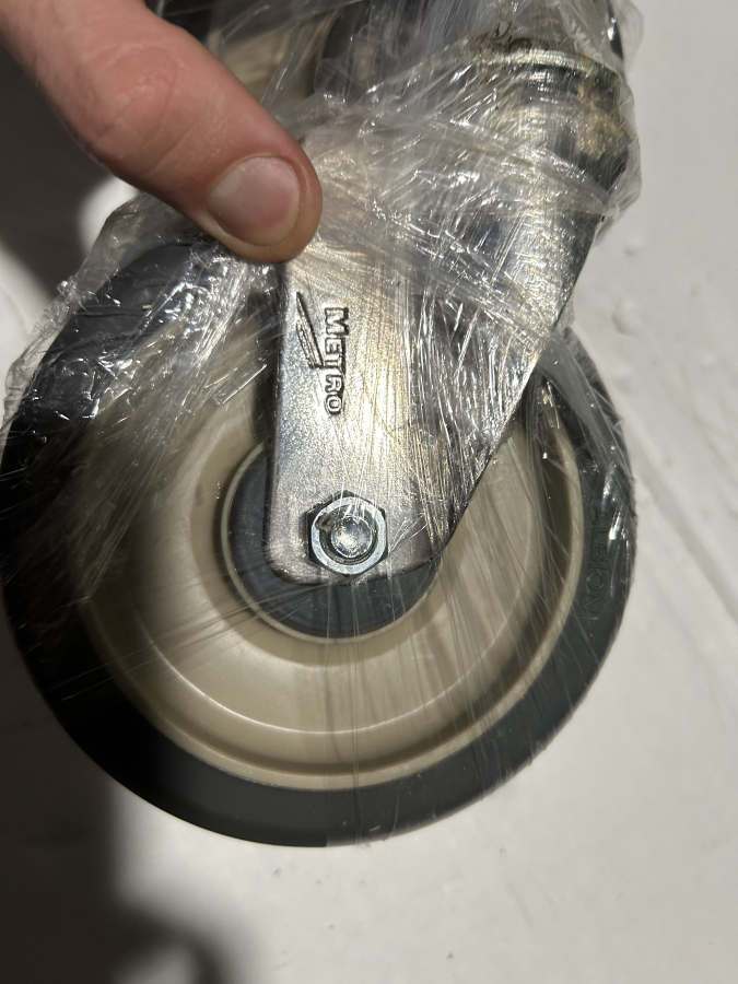 Aleion Metro 5" Polymer Stem Casters with Polyurethane Wheel Treads for Industrial Wire Shelving Racks, photo 4 of 5