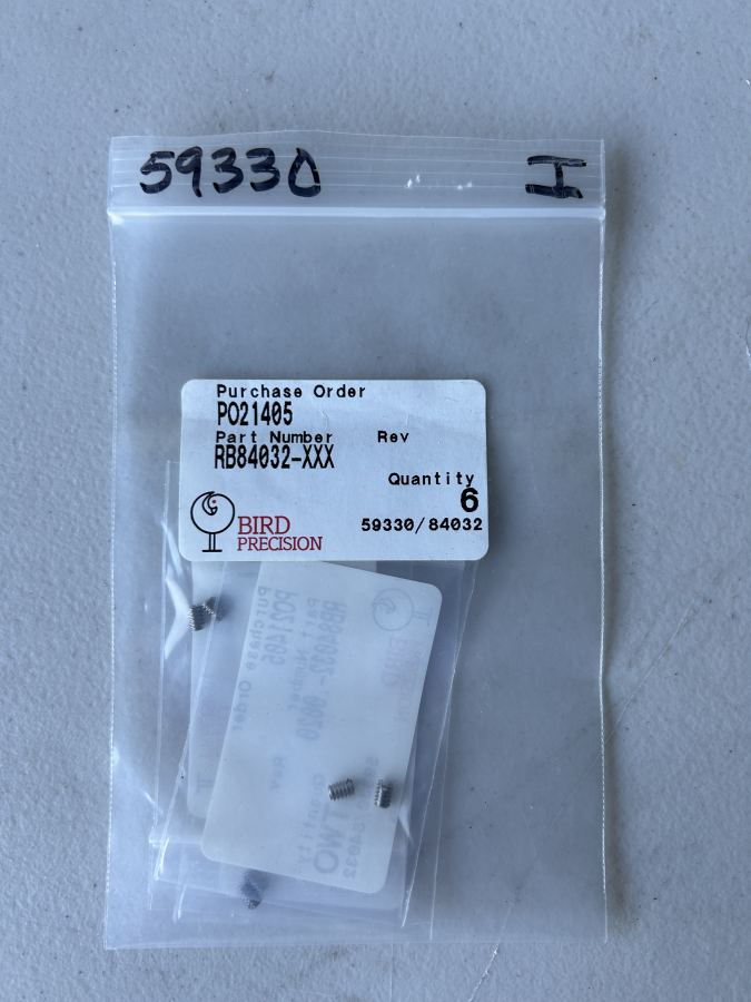 NEW pack of 6 Bird Precision RB84032-XXX Sapphire Orifice Flow Restrictor Valves 59330/84032, photo 1 of 1