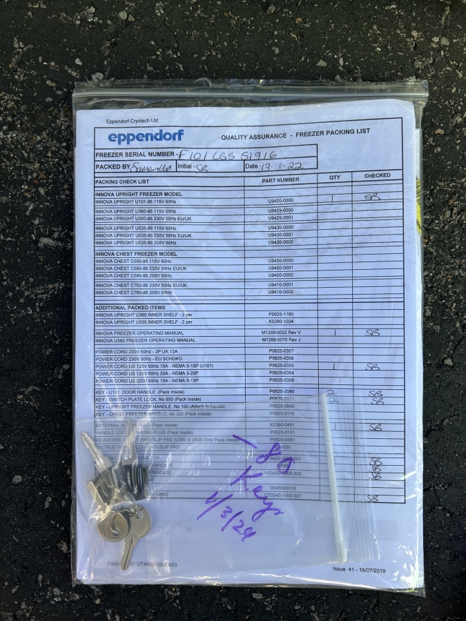Eppendorf New Brunswick Innova U101-86 Ultra-Low Freezer U9420-0000; SN:F101LG551916, photo 11 of 14