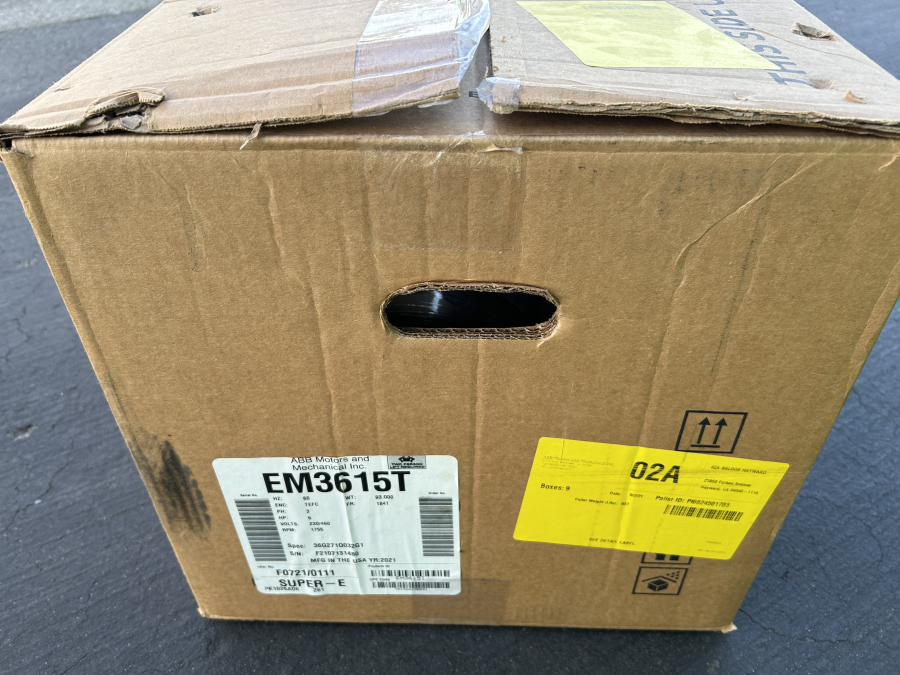 *NEW* Baldor General Purpose 5HP Motor EM3615T 1755RPM 3PH 60Hz 230/460V, photo 3 of 10