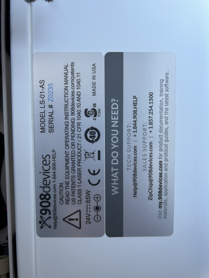 908Devices ZipChip Mass Spectrometry System LS-01-AS + Decapper + MORE; SN:Z0235, photo 11 of 20