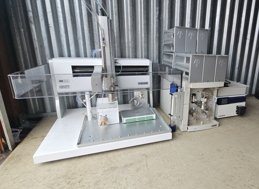 Gilson PREP HPLC System, Incl. GX-271 Liquid Handler w Direct Injection Module; GX Prep Solvent System; 322 Pump; 159 UV-Vis; 506C System Interface; SNs: 261D9/H018/E9J028, photo 11 of 29