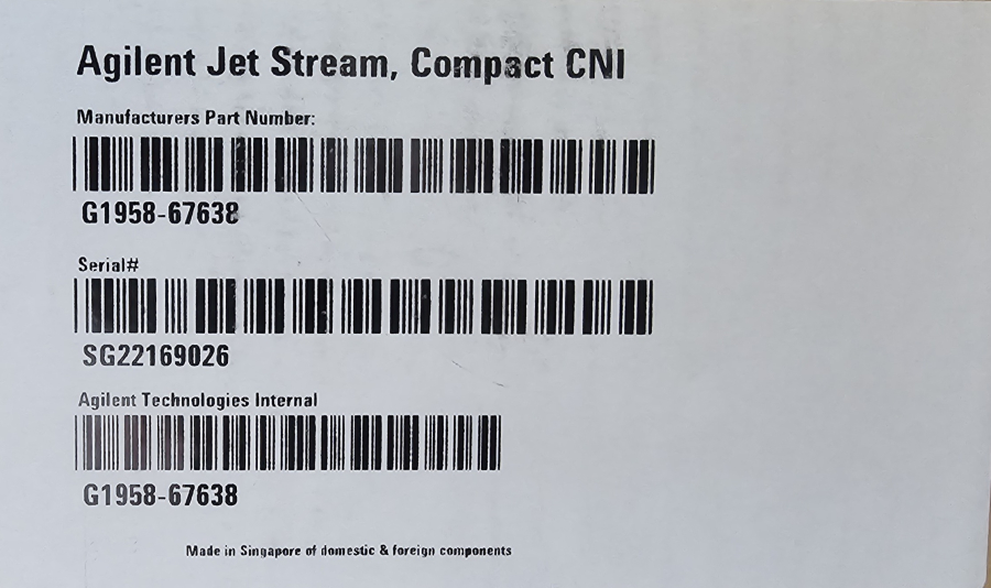 Agilent G1958-65271 Jet Stream Ion Source 2 nebulizers included [PN# 65271], photo 12 of 13