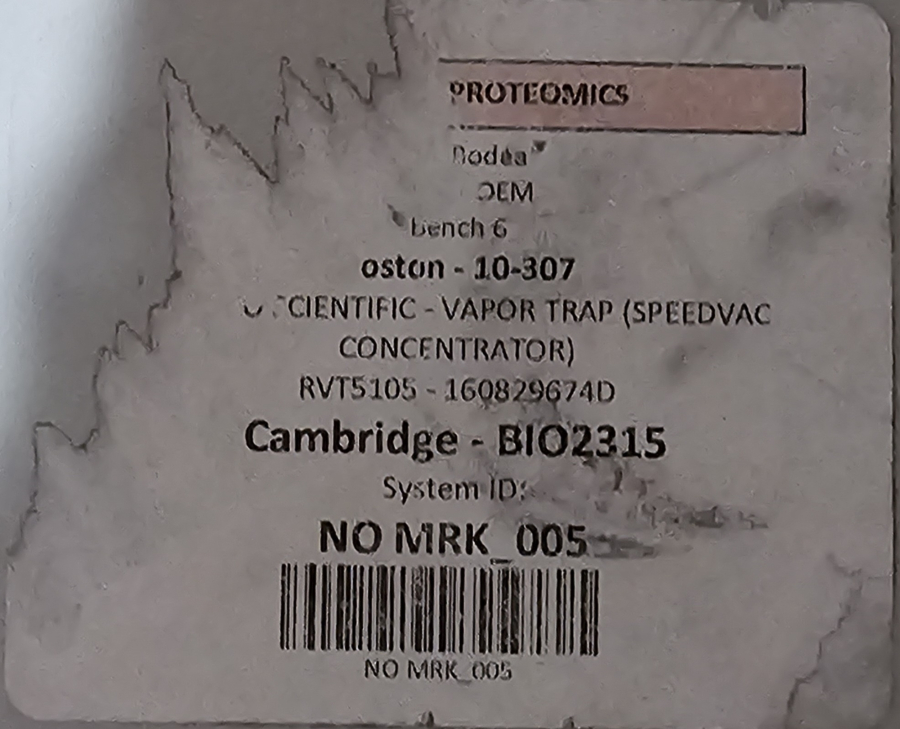 Thermo Scientific Savant RVT5105-115 Refrigerated Vapor Trap; SN:160829674, photo 4 of 24