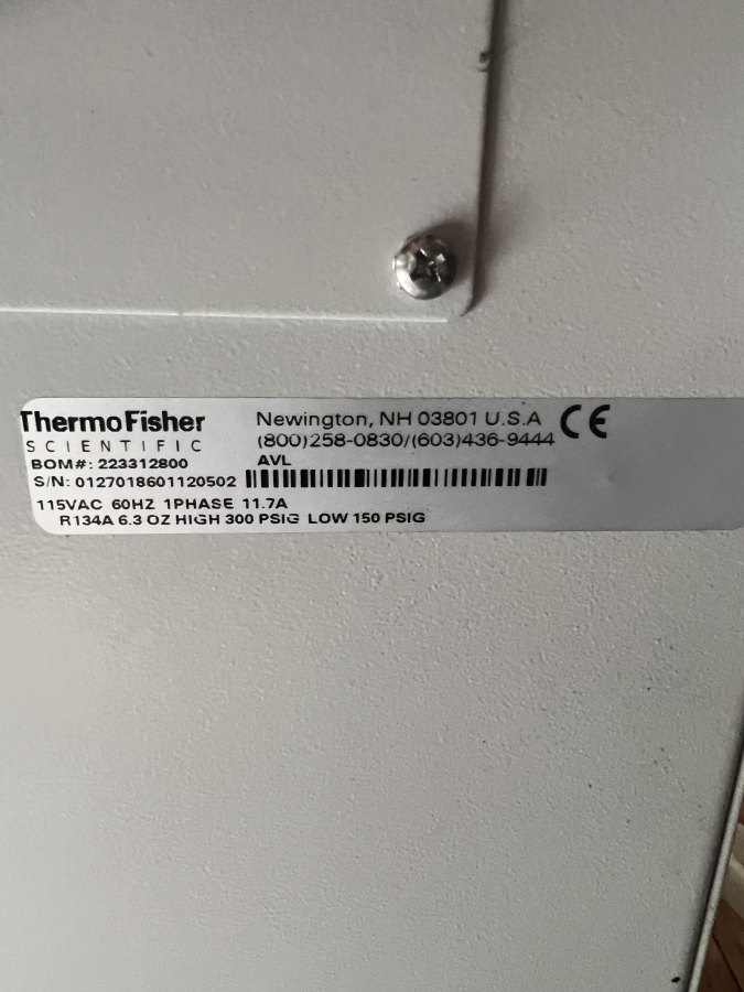 Thermo Fisher Chiller; SN:0127018601120502, photo 8 of 8