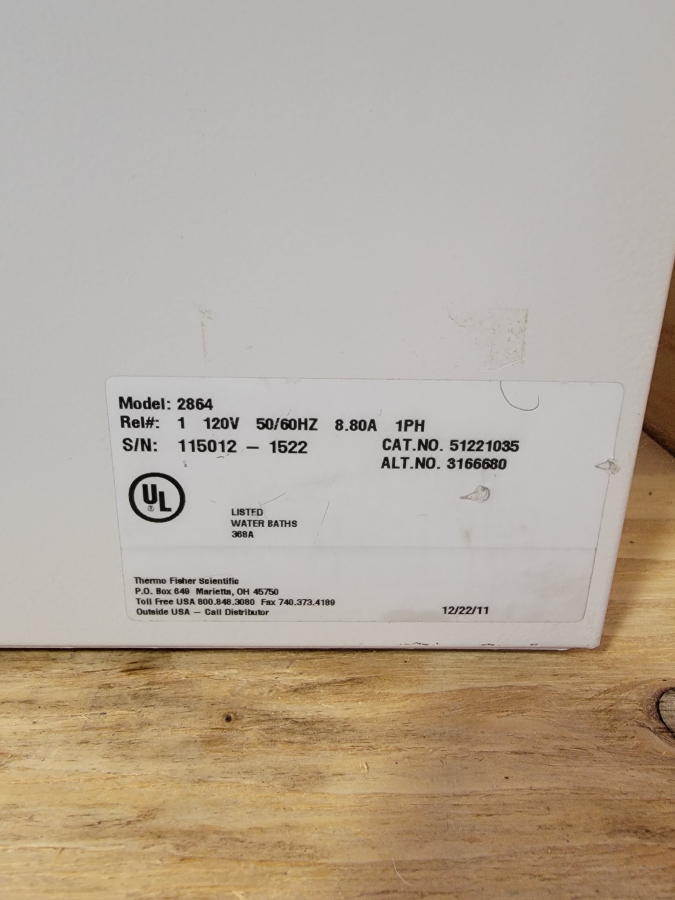 Thermo Scientific Precision 2864 Digital Heated Thermostatic Water Bath, photo 8 of 8