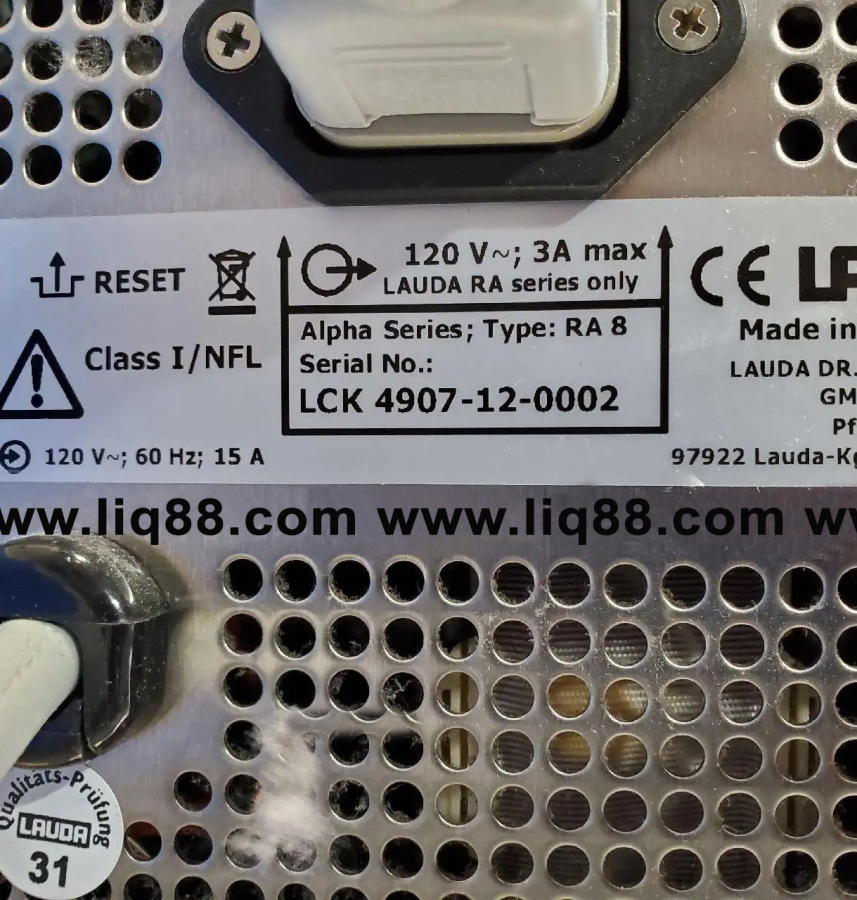 Lauda RA 8 Alpha Recirculating Chiller; SN:LCK 4907-12-0002, photo 2 of 6