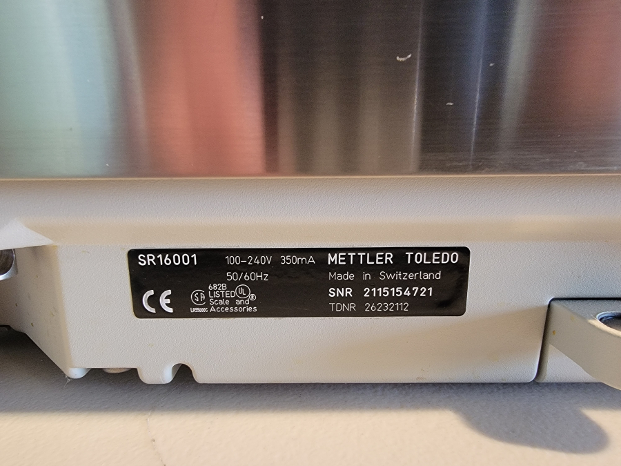 Mettler Toledo SR16001 Precision Balance Digital lab scale; Max. 16100g. d=0.1 g ;SN: 2115154721, photo 9 of 9