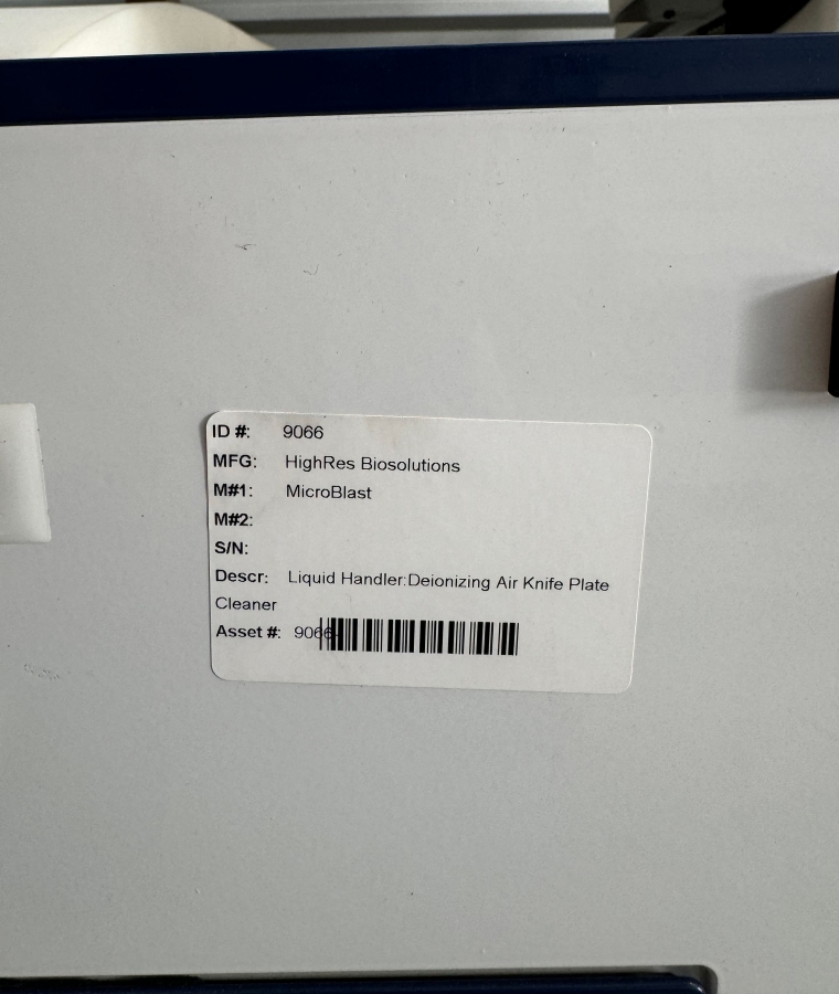 HighRes MicroBlast Labware Cleaner, Deionizing Air Automated knife Plate Washer; SN:HRB-12B-0609212, photo 2 of 4