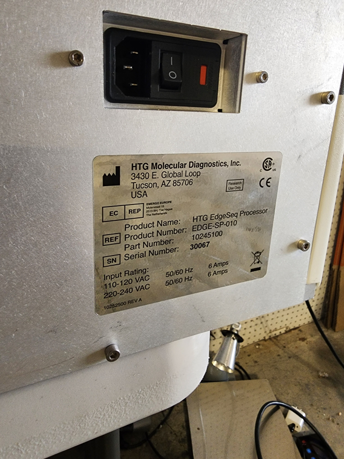 QuidelOrtho HTG EdgeSeq Processor EDGE-SP-010 Automated Illumina Library NGS Prep System PN:10245100; SN:30067, photo 11 of 16